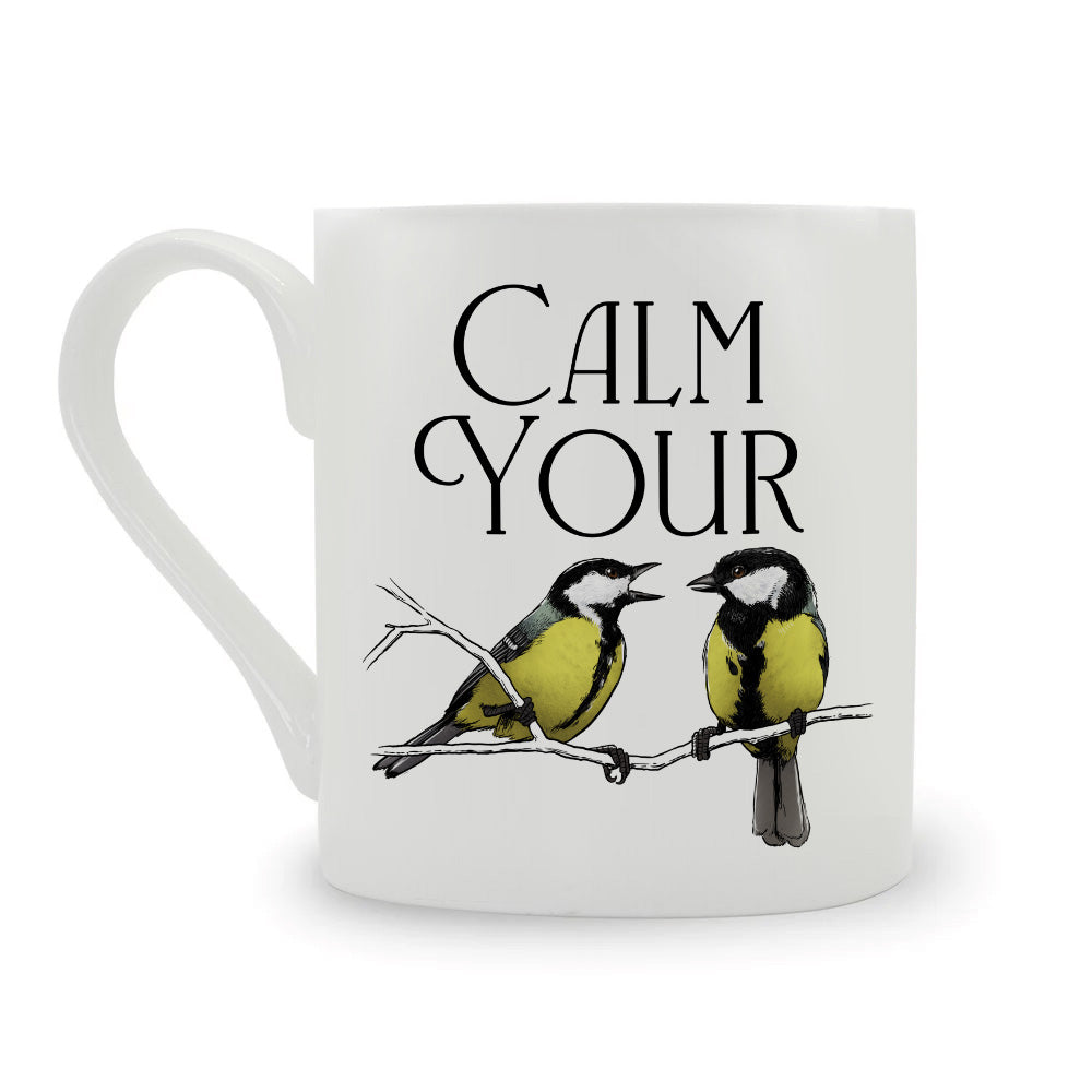 Wild Giggles Calm Your Tits Bone China Mug