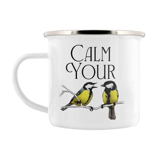 Wild Giggles Calm Your Tits Enamel Mug