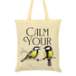 Wild Giggles Calm Your Tits Cream Tote Bag