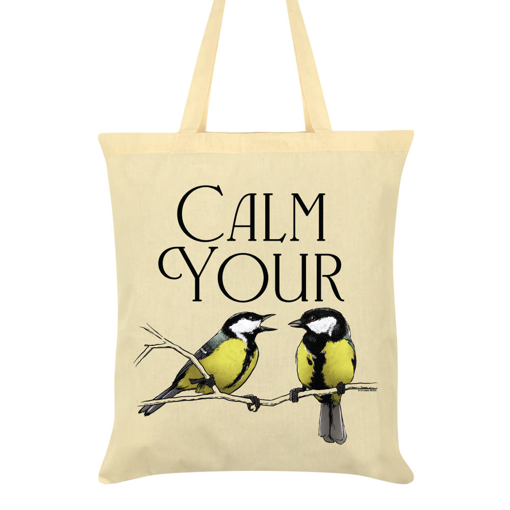 Wild Giggles Calm Your Tits Cream Tote Bag