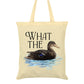 Wild Giggles What The Duck Cream Tote Bag