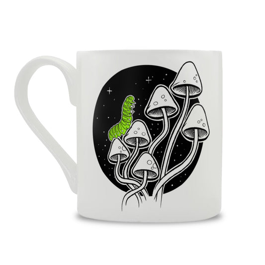 Fungi Friends - Curious Caterpillar Bone China Mug