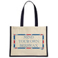 Terribly British Mind Your Own Beeswax Cream & Navy Jute Bag