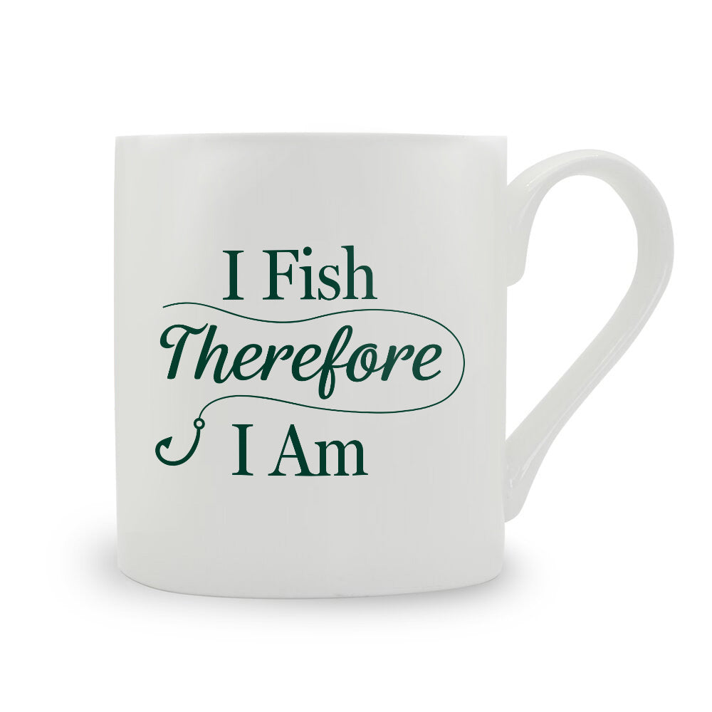 I Fish Therefore I Am Bone China Mug