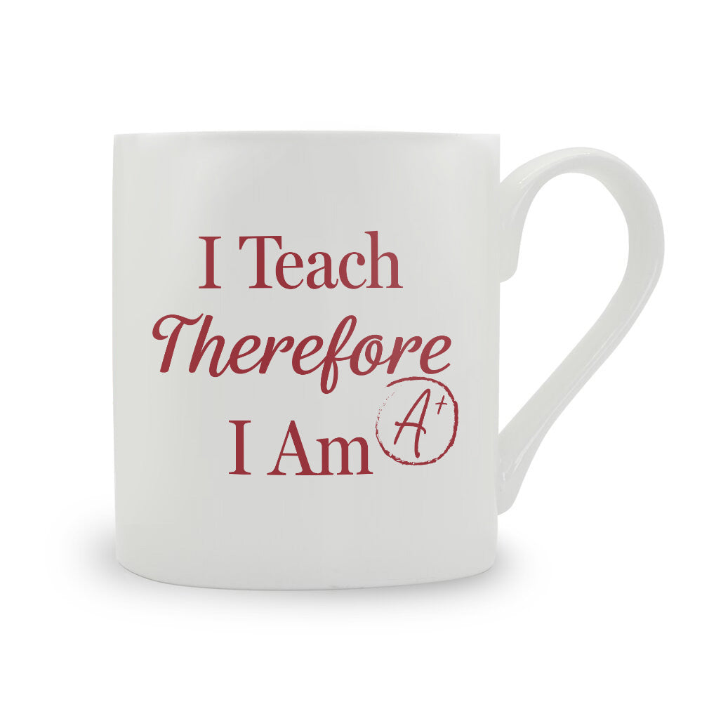 I Teach Therefore I Am Bone China Mug