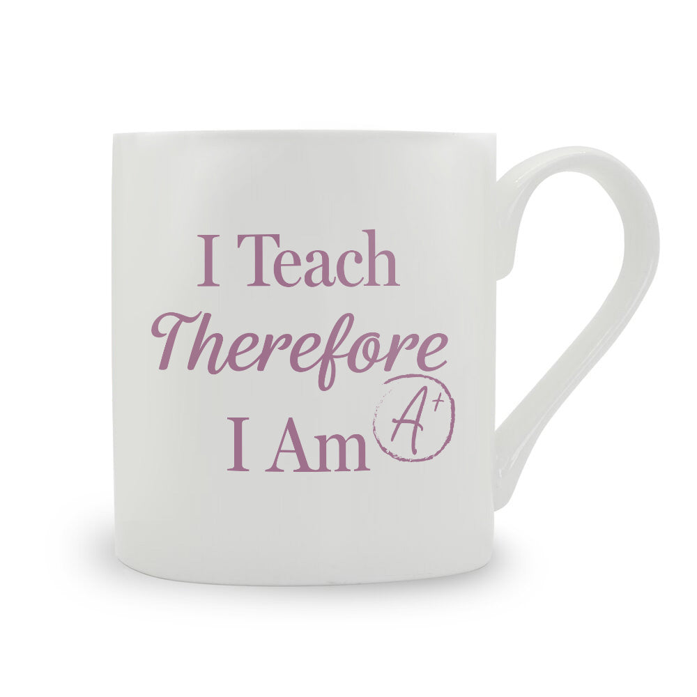 I Teach Therefore I Am Bone China Mug