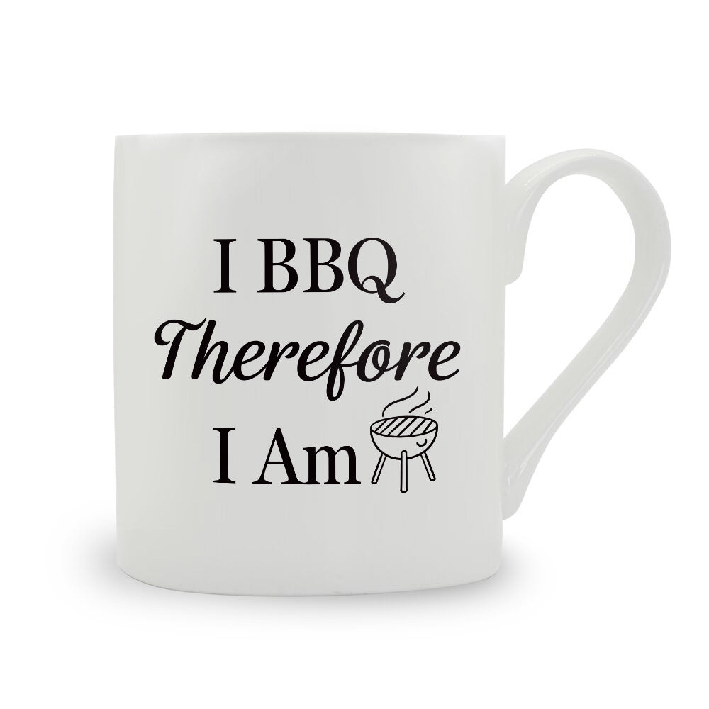 I BBQ Therefore I Am Bone China Mug