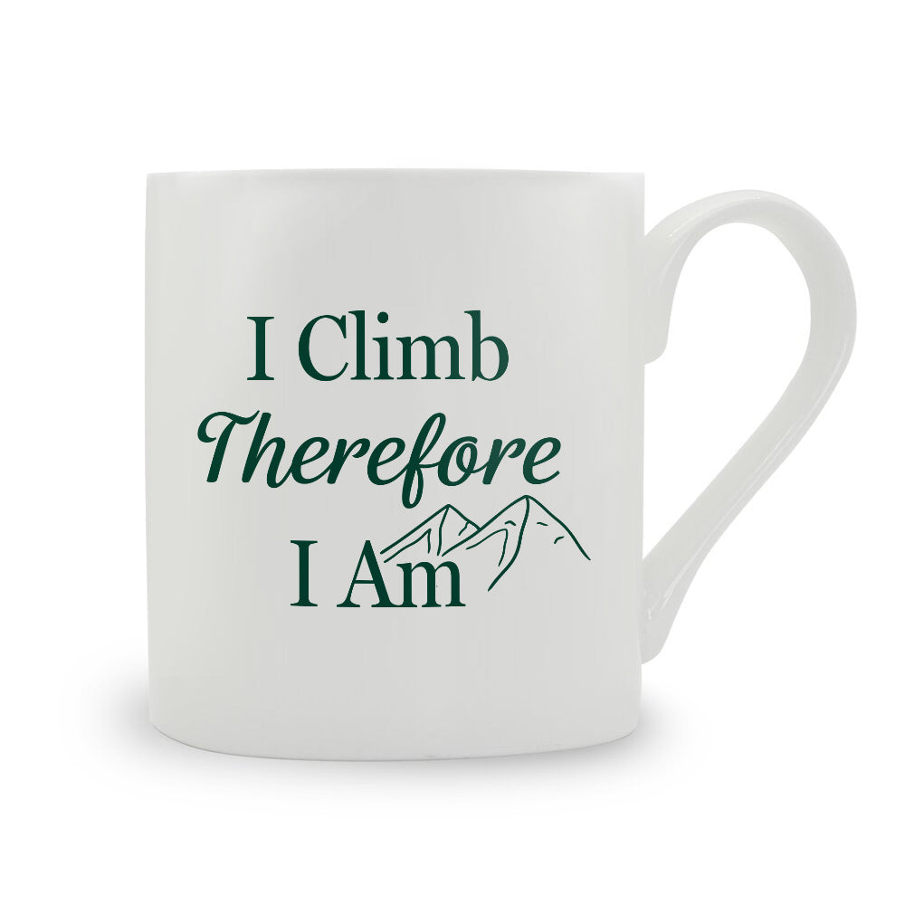 I Climb Therefore I Am Bone China Mug