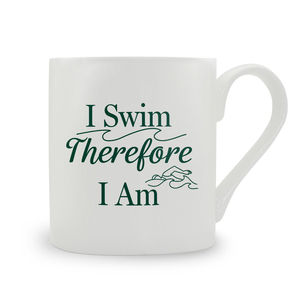 I Swim Therefore I Am Bone China Mug