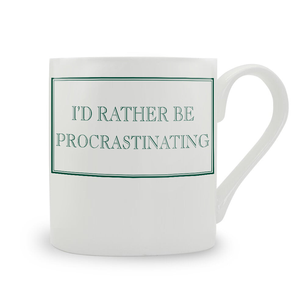 I'd Rather Be Procrastinating Bone China Mug