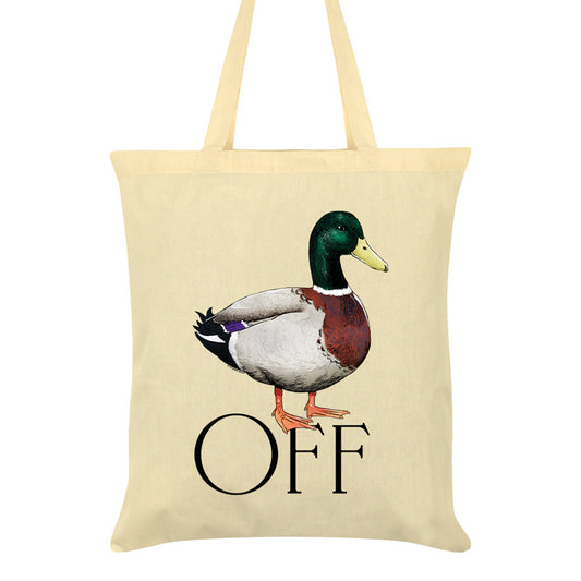 Wild Giggles Duck Off Cream Tote Bag