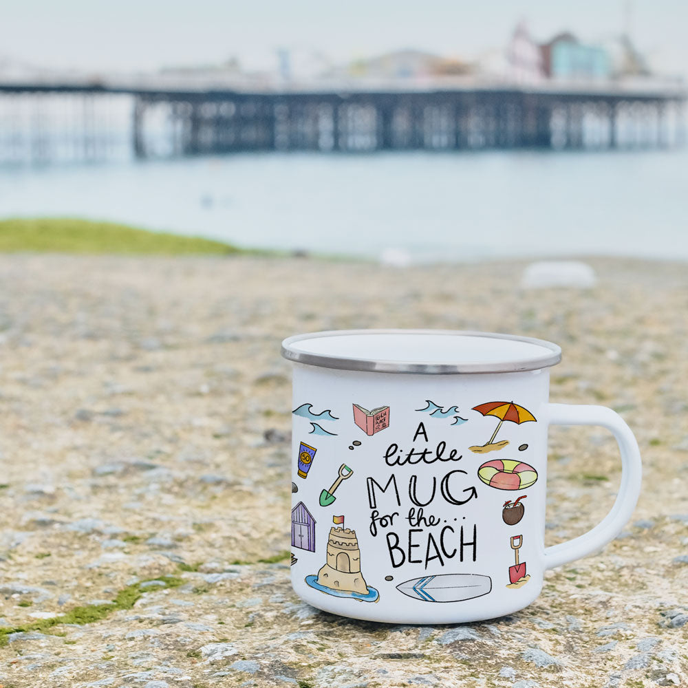 A Little Mug For The Beach Enamel Mug