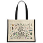 A Little Bag For Bird Watchers Cream & Black Jute Bag