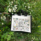 A Little Bag Of Happiness Cream & Black Jute Bag