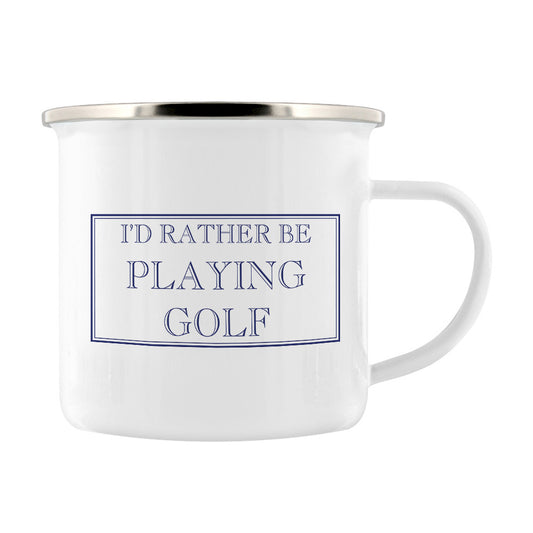 I'd Rather Be Playing Golf Enamel Mug
