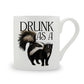 Wild Giggles Drunk As A Skunk Bone China Mug