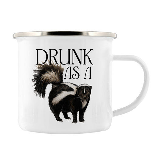 Wild Giggles Drunk As A Skunk Enamel Mug