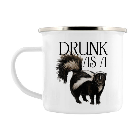 Wild Giggles Drunk As A Skunk Enamel Mug