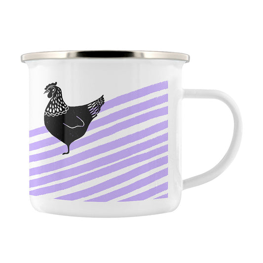 IzziRainey Lilac Chicken Enamel Mug