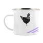 IzziRainey Lilac Chicken Enamel Mug
