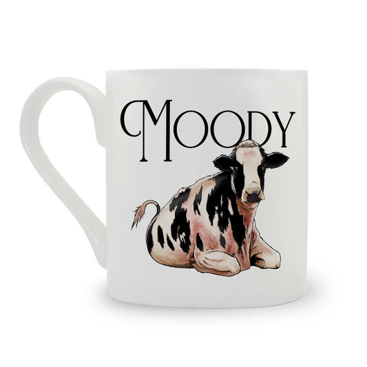 Wild Giggles Moody Cow Bone China Mug