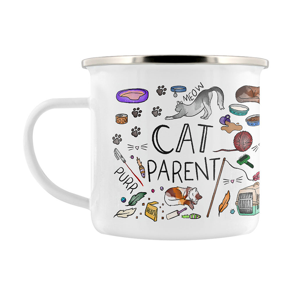 Cat Parent Enamel Mug