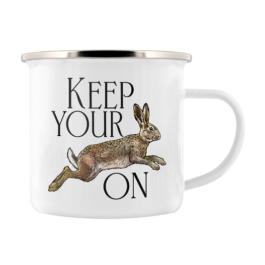 Wild Giggles Keep Your Hare On Enamel Mug