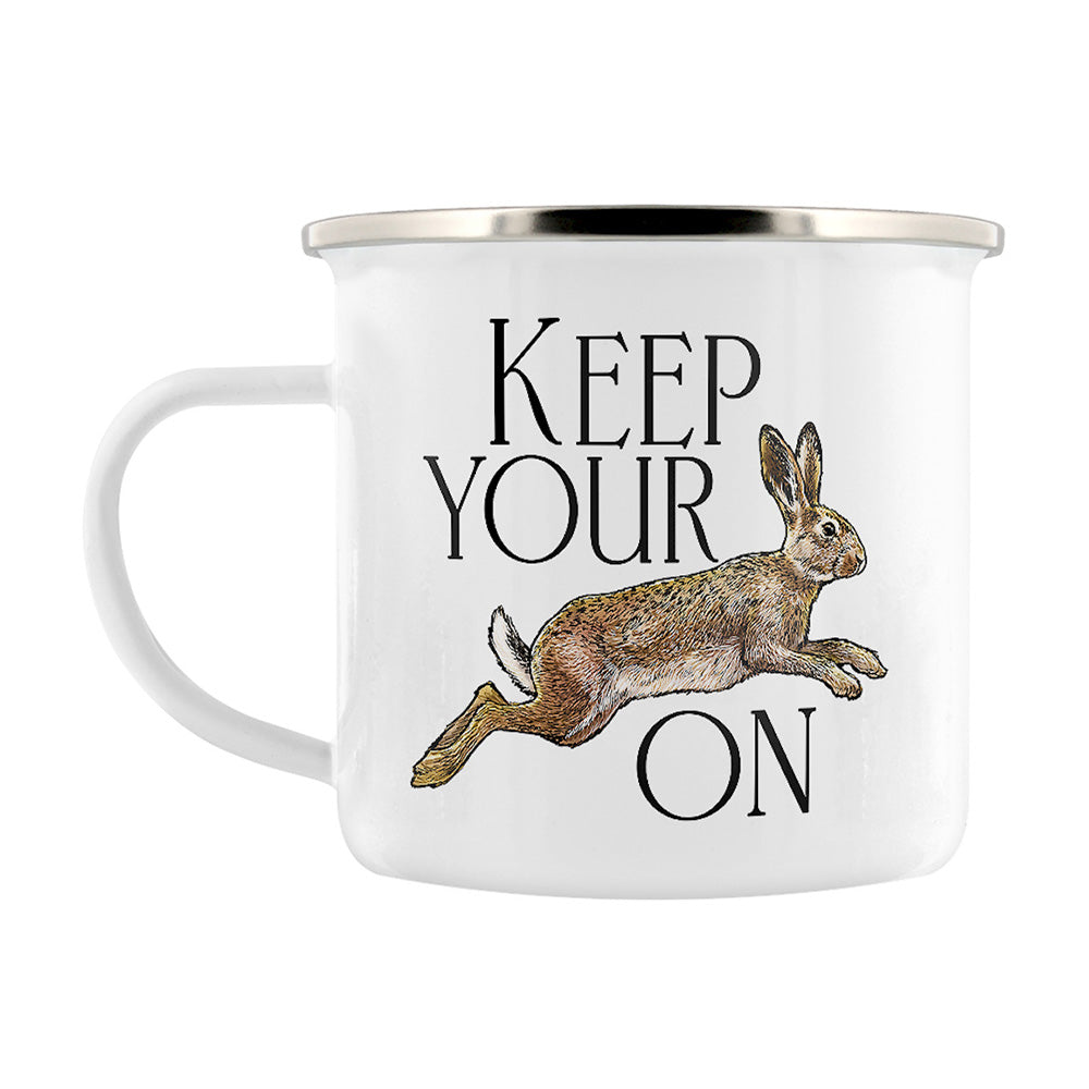 Wild Giggles Keep Your Hare On Enamel Mug