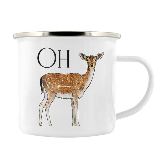 Wild Giggles Oh Deer Enamel Mug