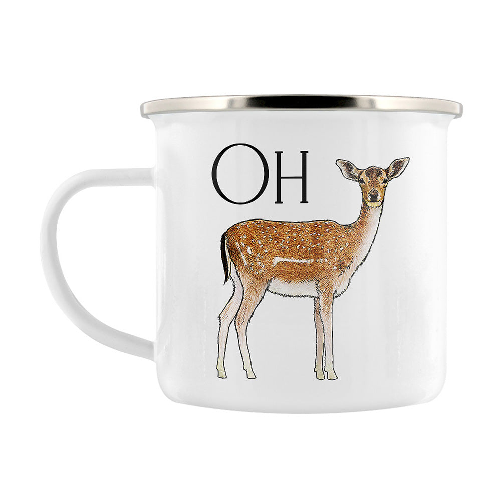 Wild Giggles Oh Deer Enamel Mug