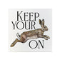 Wild Giggles Keep Your Hare On Ceramic Coaster