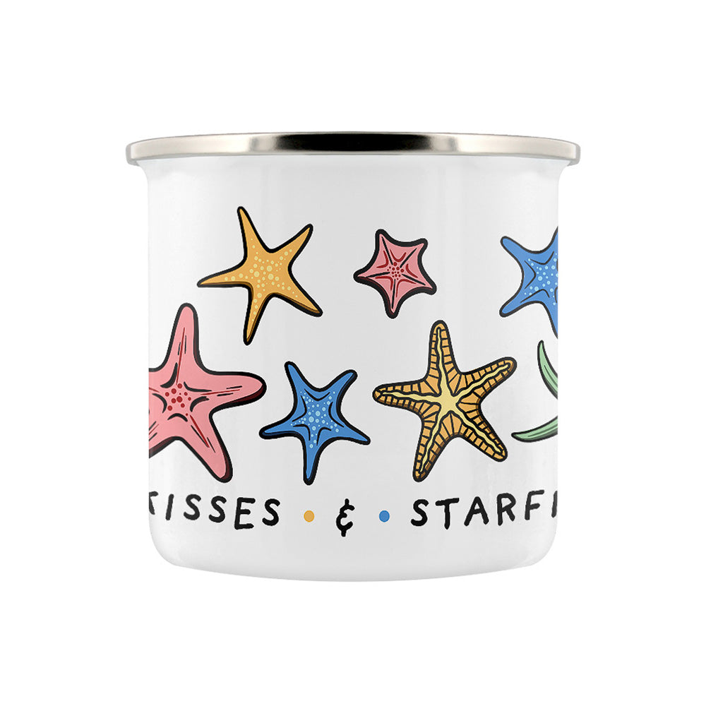By The Seaside - Mermaid Kisses & Starfish Wishes Enamel Mug