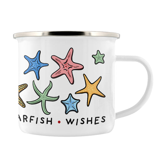 By The Seaside - Mermaid Kisses & Starfish Wishes Enamel Mug
