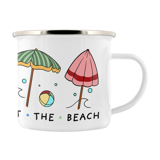 By The Seaside - Life Is Different At The Beach Enamel Mug