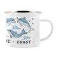 By The Seaside - Happiest By The Coast Enamel Mug