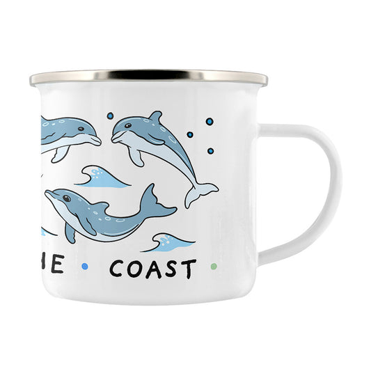 By The Seaside - Happiest By The Coast Enamel Mug