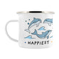 By The Seaside - Happiest By The Coast Enamel Mug