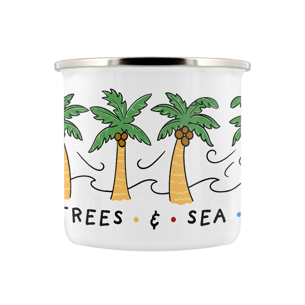 By The Seaside - Palm Trees & Open Breeze Enamel Mug