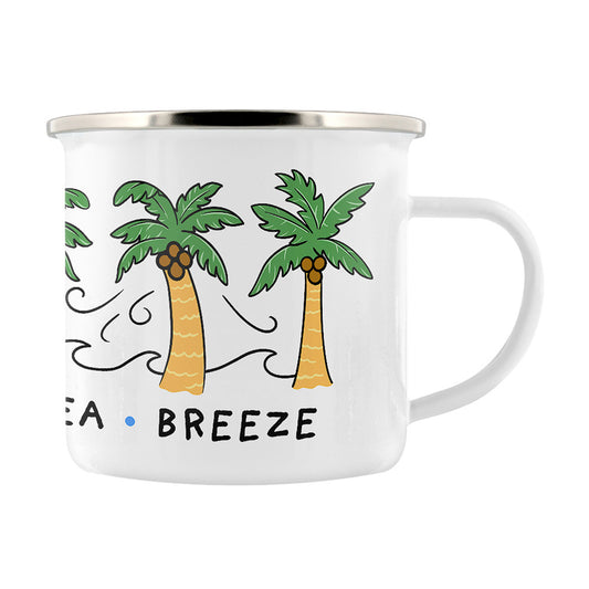 By The Seaside - Palm Trees & Open Breeze Enamel Mug