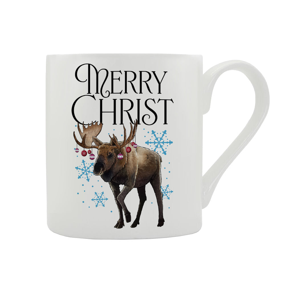 Wild Giggles Merry Christmoose Bone China Mug