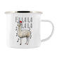 Wild Giggles Fa-La-La-La-La Llama Enamel Mug