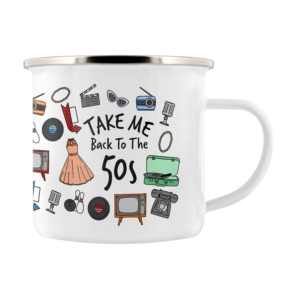 Take Me Back To The 50s Enamel Mug