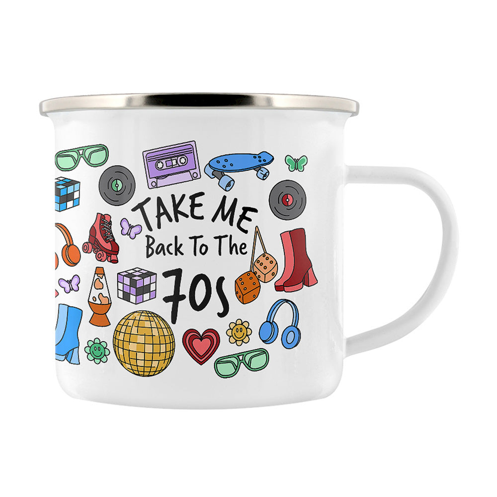 Take Me Back To The 70s Enamel Mug