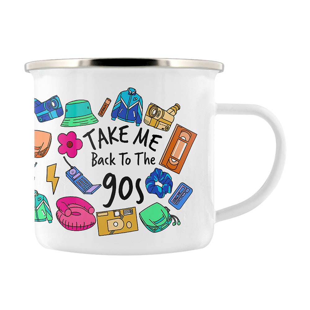 Take Me Back To The 90s Enamel Mug