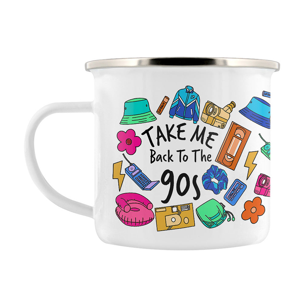 Take Me Back To The 90s Enamel Mug