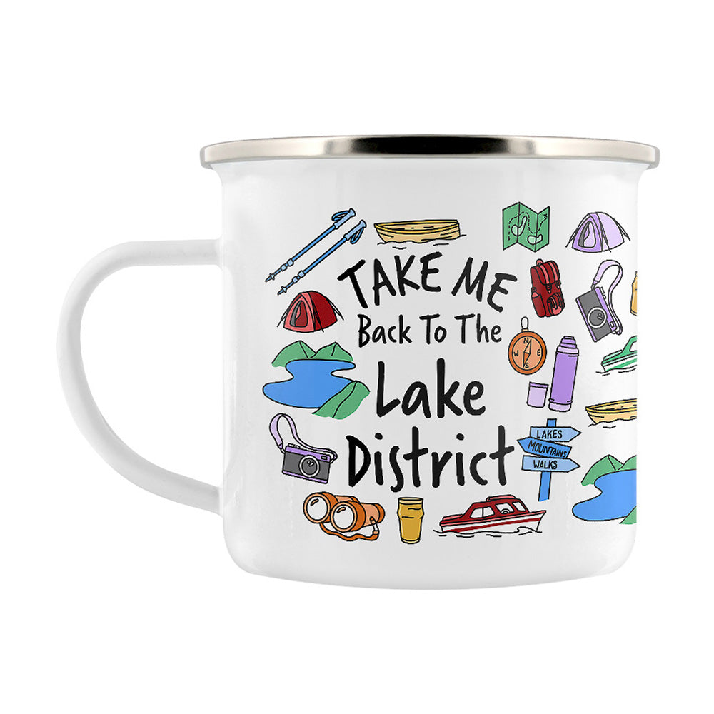 Take Me Back To The Lake District Enamel Mug