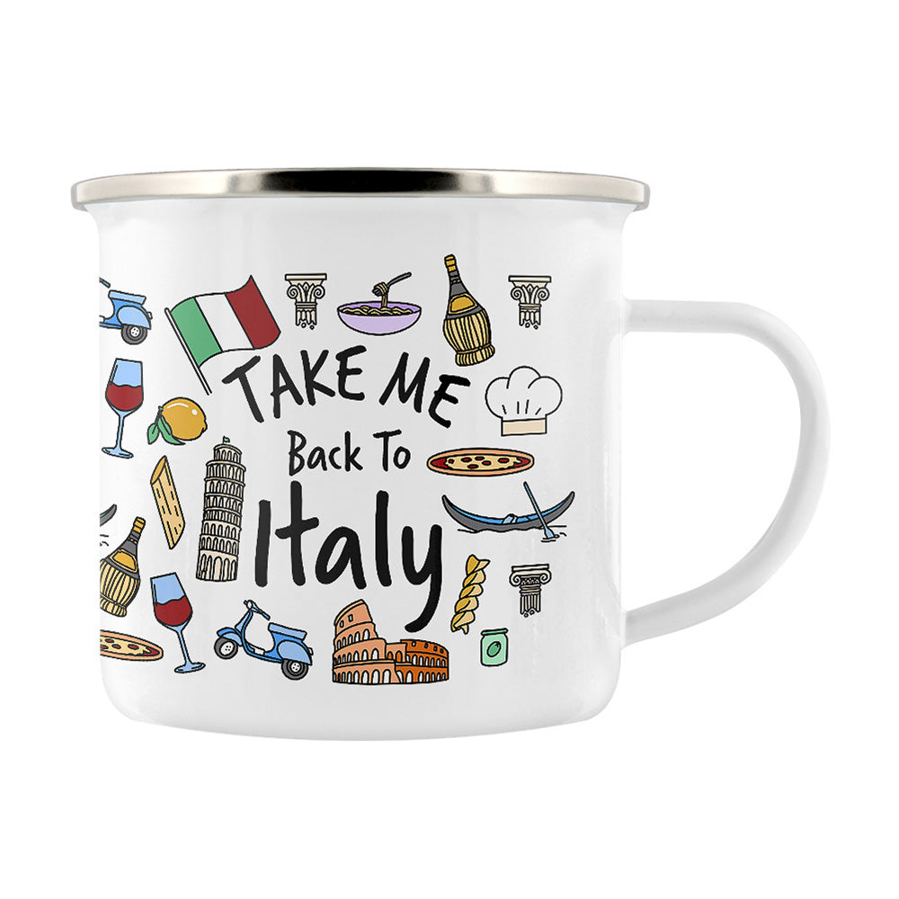 Take Me Back To Italy Enamel Mug