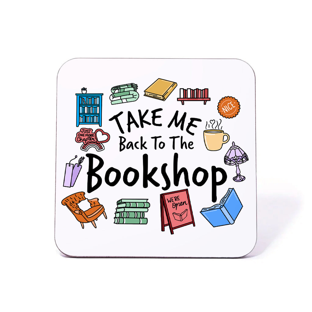 Take Me Back To The Bookshop Coaster