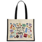 Take Me Back To The 60s Cream & Black Jute Bag