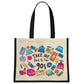 Take Me Back To The 90s Cream & Black Jute Bag